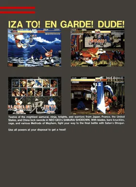 Samurai Shodown / Samurai Spirits box cover back